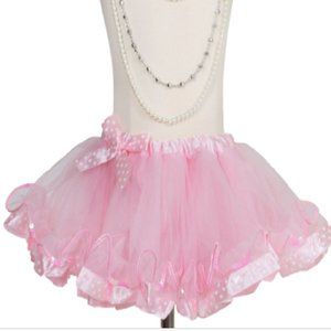 "I'm a Kitty" Pink Tutu Skirt with White Polka Dot